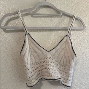 White Knit Women's Top